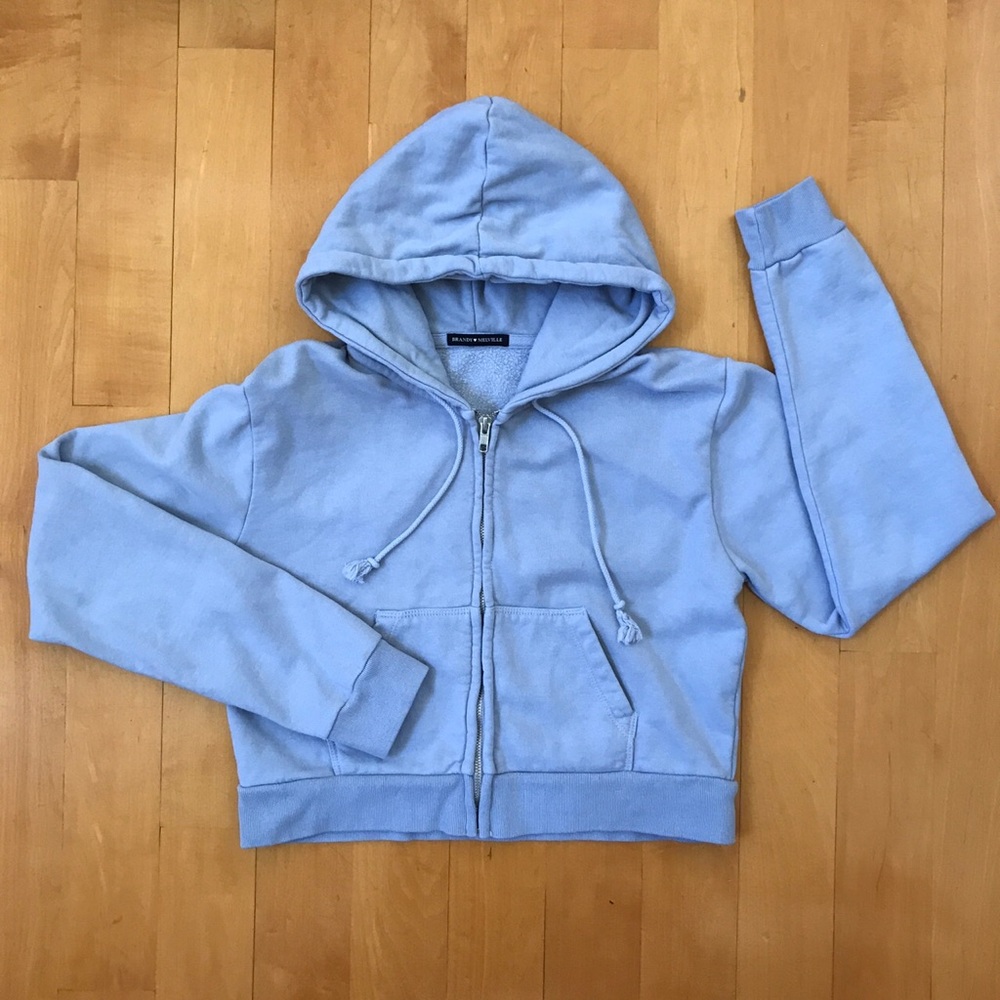 Brandy Melville Periwinkle Crystal Hoodie Jacket